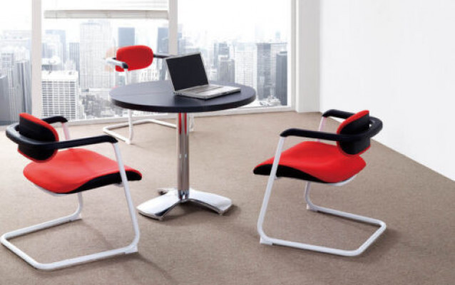 Round dining table, 3x chairs, tables, dining table, dining set, furniture set, table.