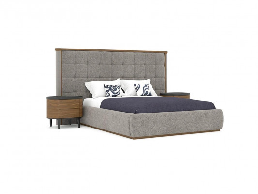 Bedroom luxury set 4-piece bed, 2x nightstands, designer bench, modern furniture