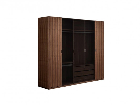 Bedroom Modern Wardrobe Wooden Closet Design Cabinet Glass Doors