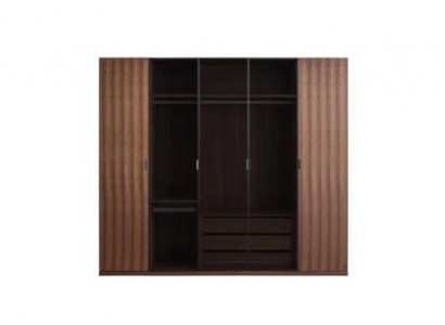 Bedroom Modern Wardrobe Wooden Closet Design Cabinet Glass Doors