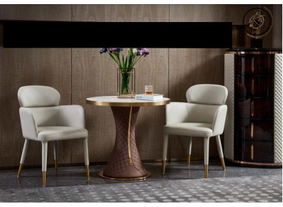 Chair Leather White Modern Furniture Armchair Design Furniture Luxury Stainless Steel