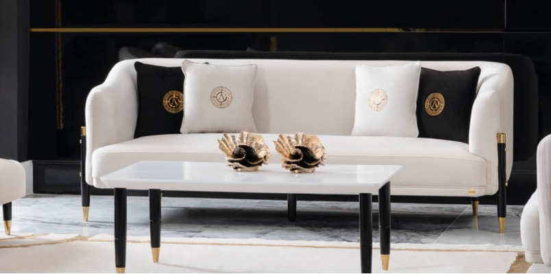 Design Sofa 3 Seater Design 210cm Luxury Sofas Couch 3-seater New Textile Sofa Furniture