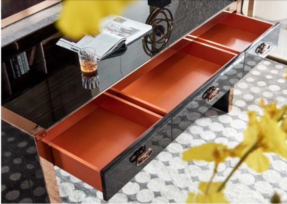 Office desk wood brown desk study room desks office modern design furniture luxury