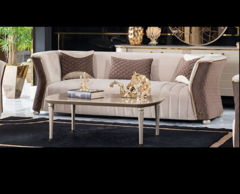 Upholstered Designer Furniture Three-Seater Sofa 3-Seater Sofas Luxury Textile Couches Big