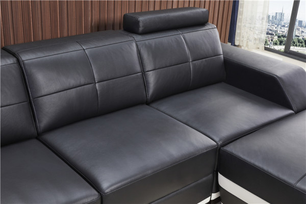 Leather sofa living landscape corner suite design modern L-shape corner sofa