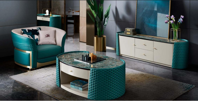 Sideboard cabinet cupboard TV stand turquoise side cabinet furniture living room new
