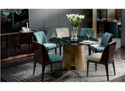 Chair Set 6 Chairs Dining Room Wood Leather Upholstery Design Furniture Luxury New