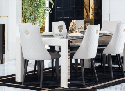 Design Luxury Dining Room Tables Italian Furniture Table Armchair 6x Chairs New