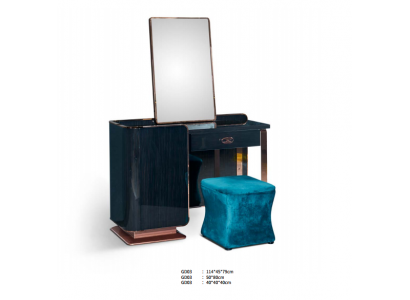 Vanity table stool wood textile bedroom creative modern design furniture luxury