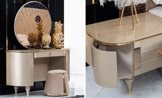 Console table vanity dressing table stool new 2-piece set tables makeup table
