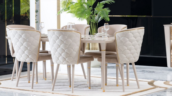 Dining room 6x chair set furniture set chairs dining set dining group furniture group backrest