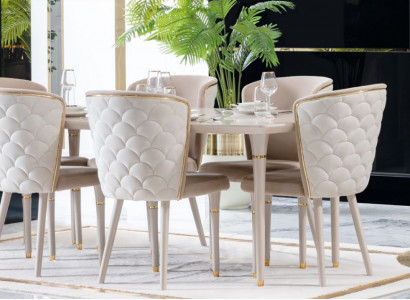 Dining room 6x chair set furniture set chairs dining set dining group furniture group backrest