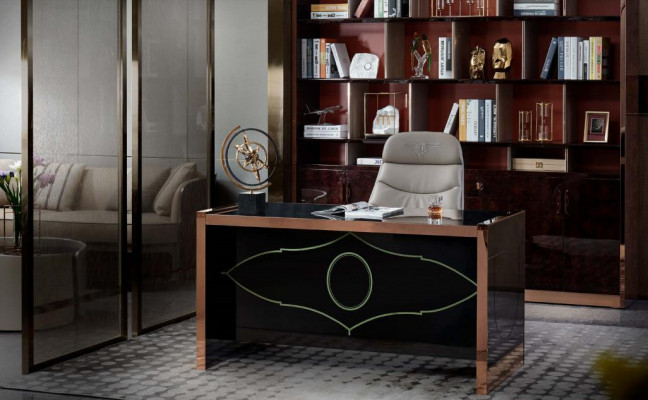 Office cabinet brown wood study brown modern design furniture luxury cabinet