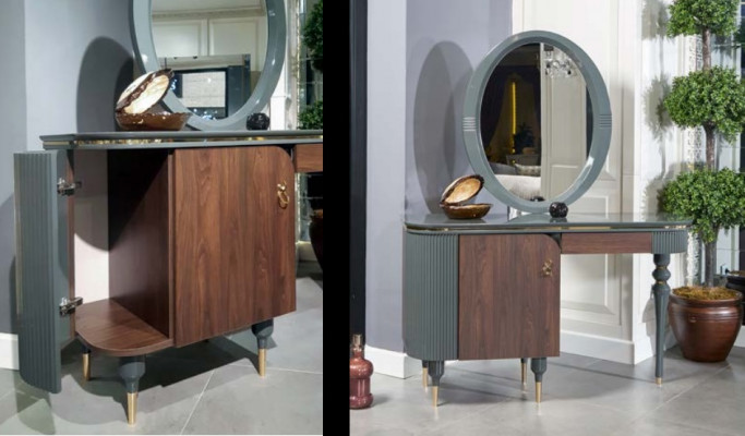 Bedroom furniture designs 2-piece vanity table dressing table makeup table mirror