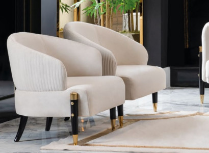 Upholstered Modern Single Seater Designer Gray Relax New Living Room Luxury Armchair Hotel