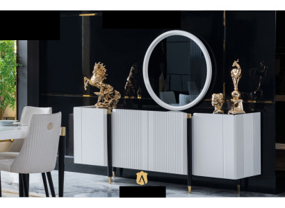 Dresser mirror dresser console furniture Italian style set 2-piece set