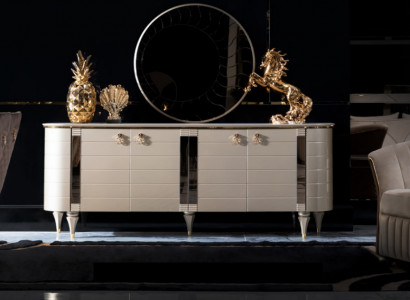 Luxury dresser cabinet shelf console furniture wooden cabinet mirror dresser cabinet