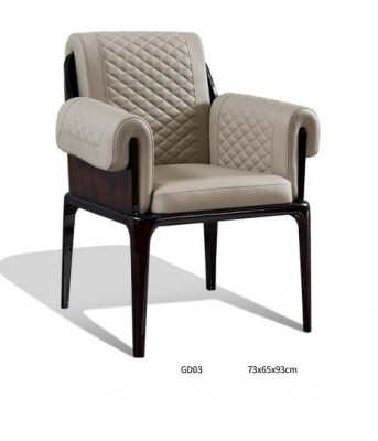 Chairs Dining Room Modern Design Furniture Wood Luxury Beige 4x Armchairs Dining Chair