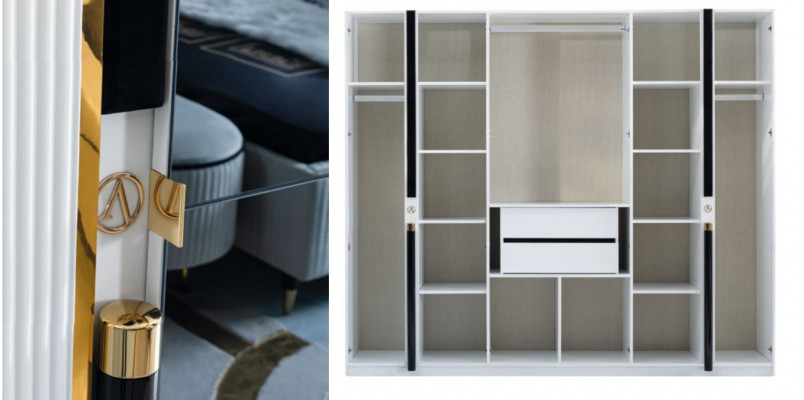 Wardrobe Furniture Cabinet Italian Style Luxury Wardrobes Bedroom Gold