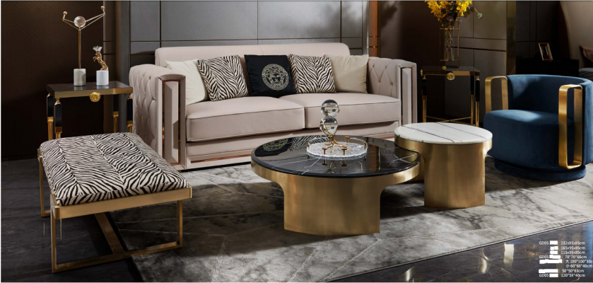 Armchair Blue Luxury Fabric Textile Living Room New Creative Modern Design