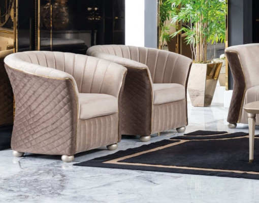 Upholstered Set Sofas Couch Designer Sofa Suite 3+1+1 Seater Fabric Couches