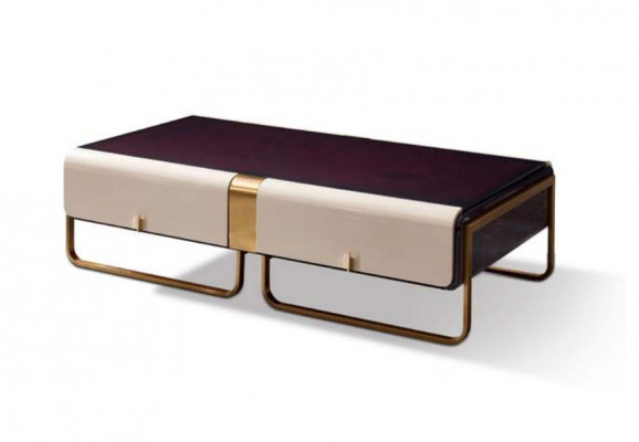 Coffee table sofa side table luxury wood living room stainless steel modern