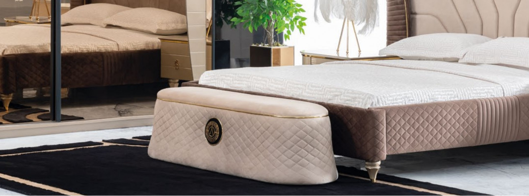 Luxury set bedroom bed nightstand dresser stool group suite new 5-piece.