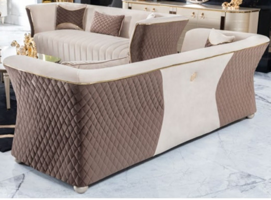 Upholstered Set Sofas Couch Designer Sofa Suite 3+1+1 Seater Fabric Couches