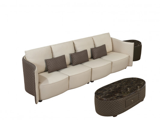 Sofa Couch Upholstery Sofas 4-Seater Textile large XXL Living Room Couches Leather
