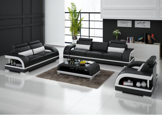 Luxurious leather sofa set upholstery couches sofa living room 3+2 set