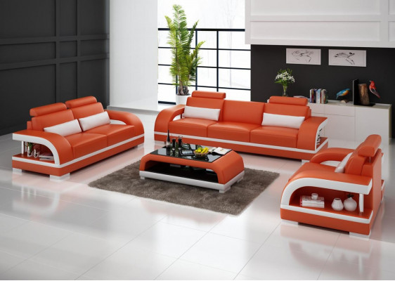 Luxurious leather sofa set upholstery couches sofa living room 3+2 set