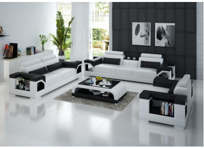 Leather upholstered couches sofa luxurious sofa set living room 3+2 set