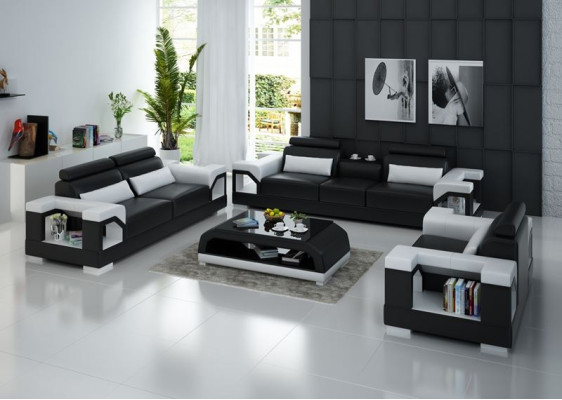 Leather upholstered couches sofa luxurious sofa set living room 3+2 set