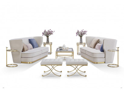 Designer Sofa Sofa Set 2+2 Seater Couch Upholstery Suite New Furniture