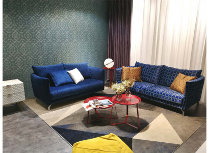 Design upholstery luxury seating sofa couch fabric sofa 2-seater new