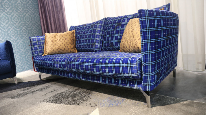 Design upholstery luxury seating sofa couch fabric sofa 2-seater new