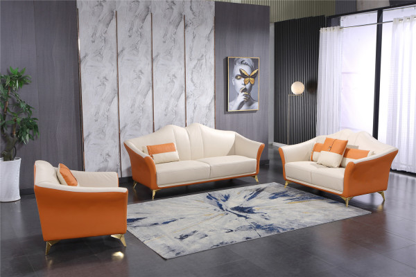Sofa with Upholstered Leather Couch Seating Complete Set Modern Suite 3+2 Seater