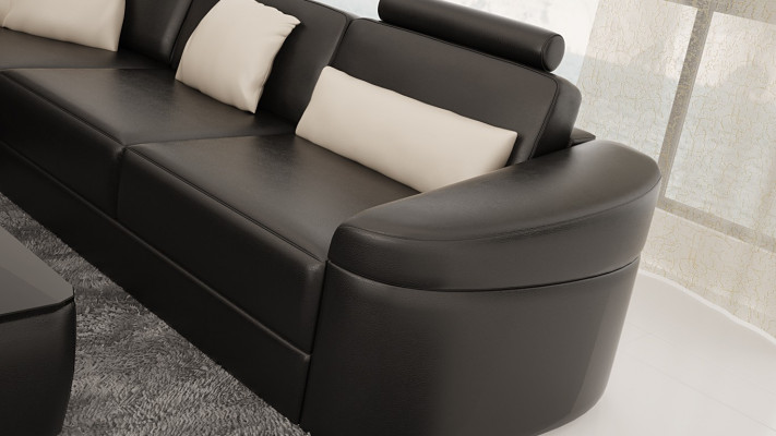 Leader Modern Couch Landscape Leather Sofa Sofa Suite Furniture Sofa U-Shape New