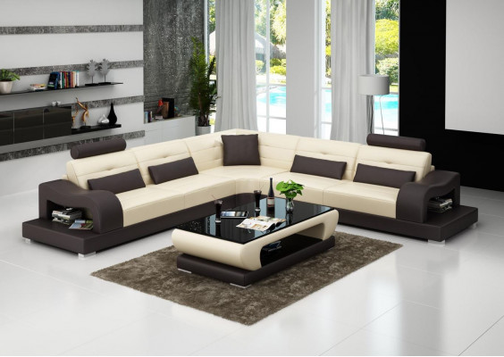 Leather sofa couch living landscape L shape decor design modern sofa corner sofas