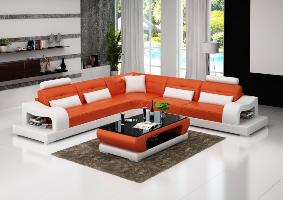 Leather sofa couch living landscape L shape decor design modern sofa corner sofas