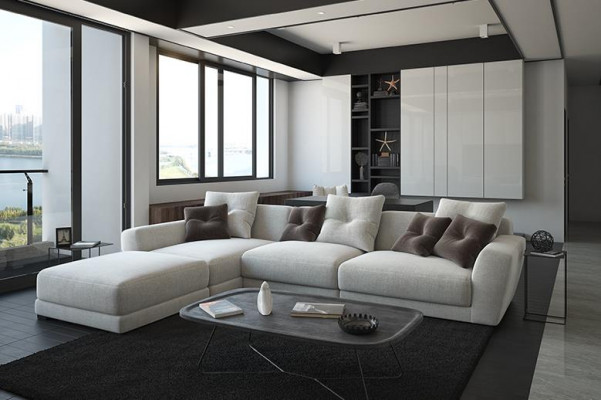 Design corner sofa L-shaped couch upholstery fabric sofas luxury living room
