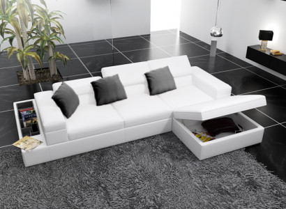 Corner sofa upholstery couch seat corner leather sofa L-shaped living landscape