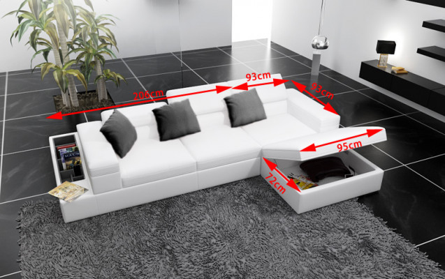 Corner sofa upholstery couch seat corner leather sofa L-shaped living landscape
