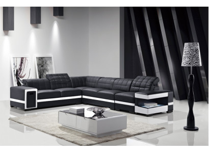 Designer sofa couch corner sofa upholstery decoration set living landscape L-shape