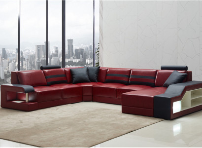 Modern sofa corner suite U-shaped upholstered corner couch designer seating furniture couches