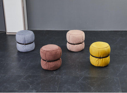 Design stool seat pouf living room designer round modern footstool