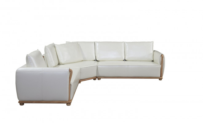 Designer sofa set, corner sofa with stool, upholstered living landscape