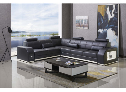 Corner sofa leather sofa big L-shaped living area sofa couch set