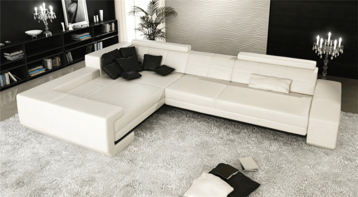 L-shaped leather sofa couch living landscape suite design corner sofa