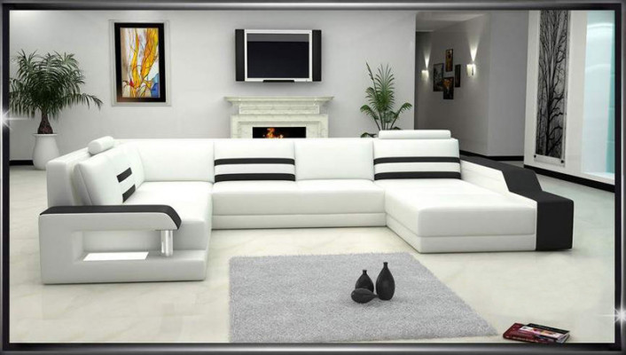 Corner sofa couch upholstery corner set living landscape leather design corner U shape